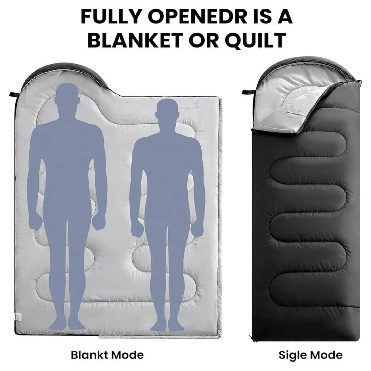 Camping Sleeping Bag For Adults, Water Resistant Backpacking Camping Bag For Warm Cold Weather, Portable Waterproof Windproof Camping Bag With Compression Bag For Camping Hiking Traveling Indoor & Ou