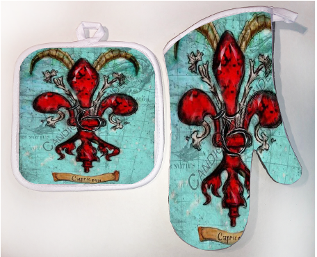 Pot Holder & Oven Mitt Set