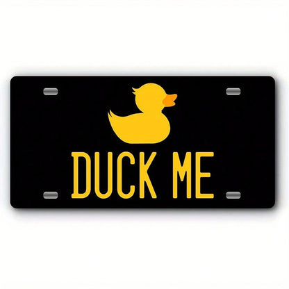 Car, 2D Flat, 1 Piece For Decorative Purposes Only, Du Du Front License Plate- A Vanity License Plate Suitable For Duck Lovers, Compatible With Jeep Vehicles, For Decorative Purposes Only