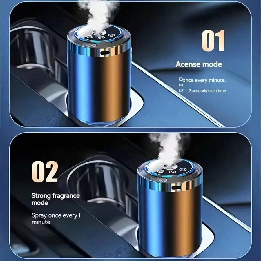 [Car Accessories]Smart Car Aroma Diffuser With Dynamic Light Show And Starry Top Mode, Natural French Fragrance Essential Oils/Perfume, Adjustable Scent Intensity, Essential Oil Diffuser, Long-Lasting