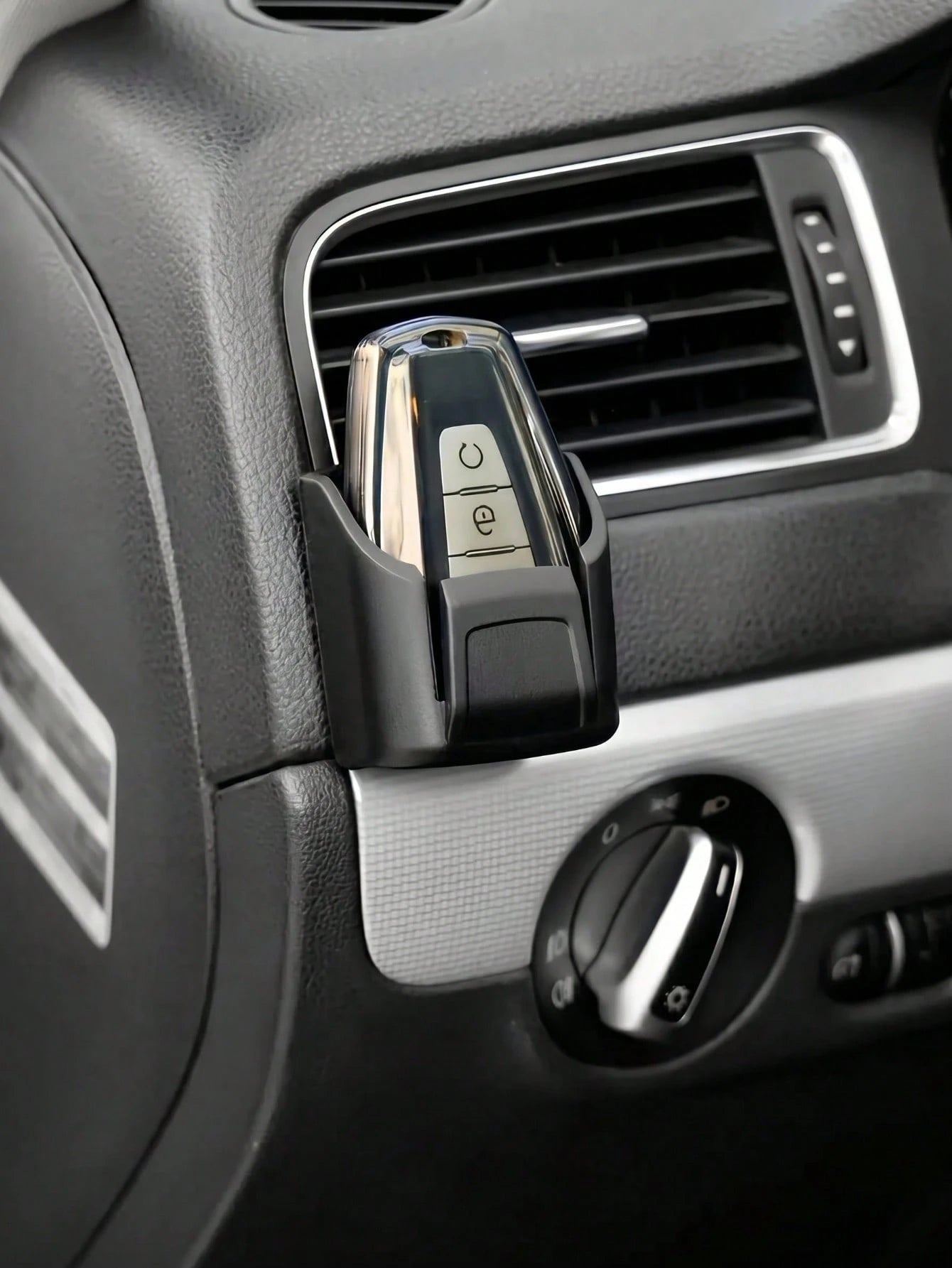 Car Air Vent Storage Box PU Leather Hanging Storage Bag Phone Glasses Keys Coins Cards Organizer Universal Car Interior Accessory Suitable For Sedan SUV Truck