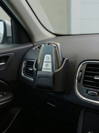 Car Air Vent Storage Box PU Leather Hanging Storage Bag Phone Glasses Keys Coins Cards Organizer Universal Car Interior Accessory Suitable For Sedan SUV Truck