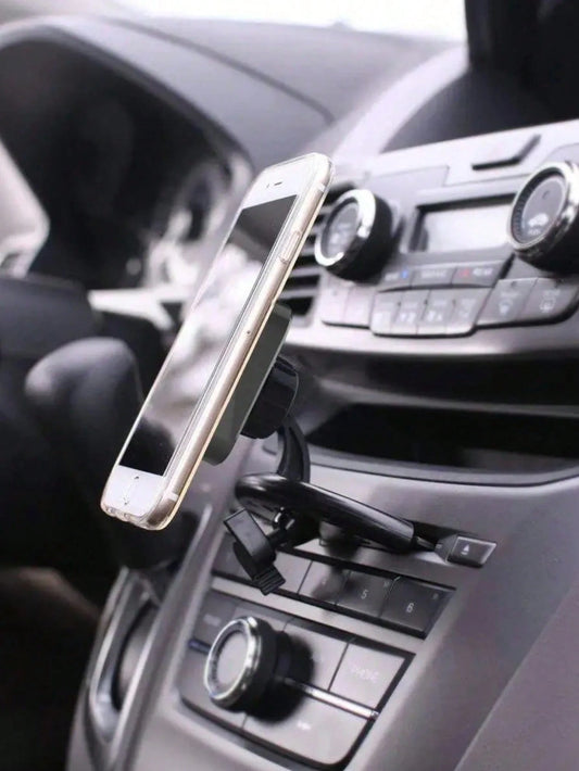 Car CD Slot Phone Holder- Universal Magnetic Base With 17mm Ball Joint, 360° Rotation, Strong Suction Cup, Non-Slip, Suitable For All Car Phone Holders, Easy To Install In CD Media Slot, Applicable F