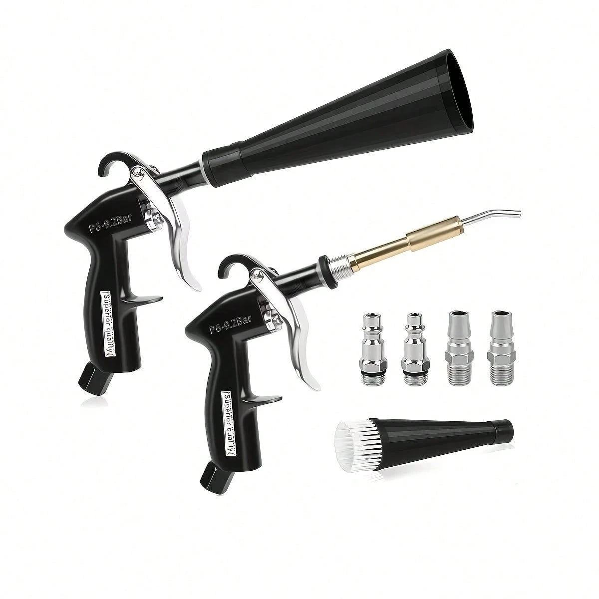Car Cleaning Gun Interior Detail Blower With 3 EU US JP Interface Adapters Portable Dust Blower For AI Assisted Car Detailing Cordless No Battery Needed