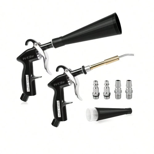 Car Cleaning Gun Interior Detail Blower With 3 EU US JP Interface Adapters Portable Dust Blower For AI Assisted Car Detailing Cordless No Battery Needed
