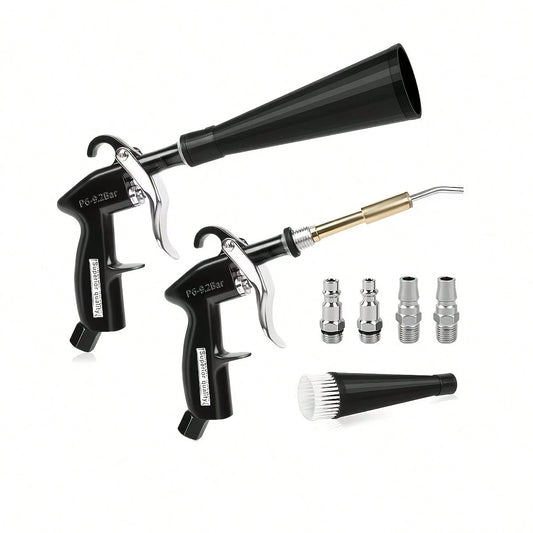 Car Cleaning Gun Interior Detail Blower With 3 EU US JP Interface Adapters Portable Dust Blower For AI Assisted Car Detailing Cordless No Battery Needed