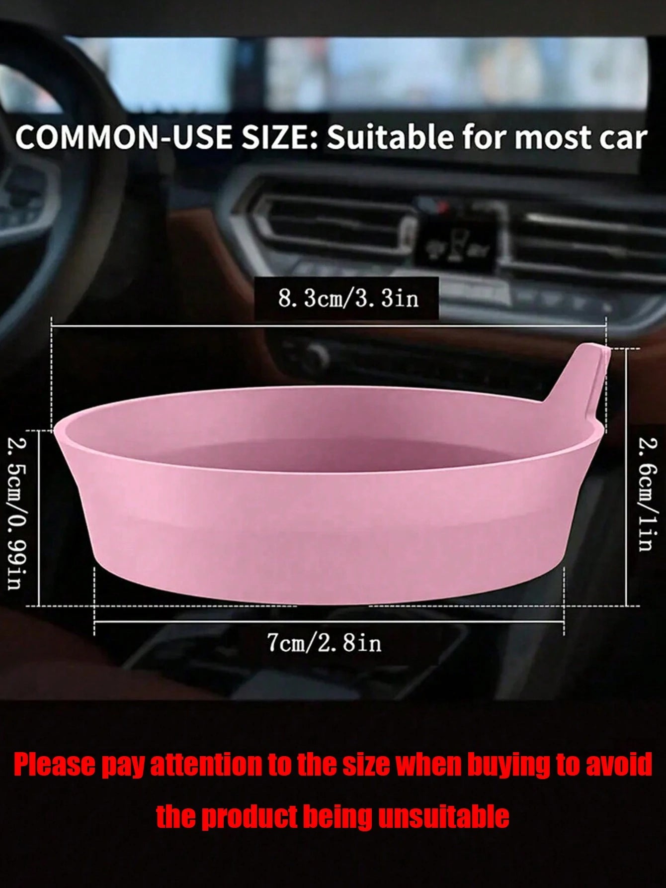 Car Coaster, Silicone Car Coaster/Coaster- Universal Anti Slip Recessed Car Interior Accessories- Car Cup Holder Insert Coaster
