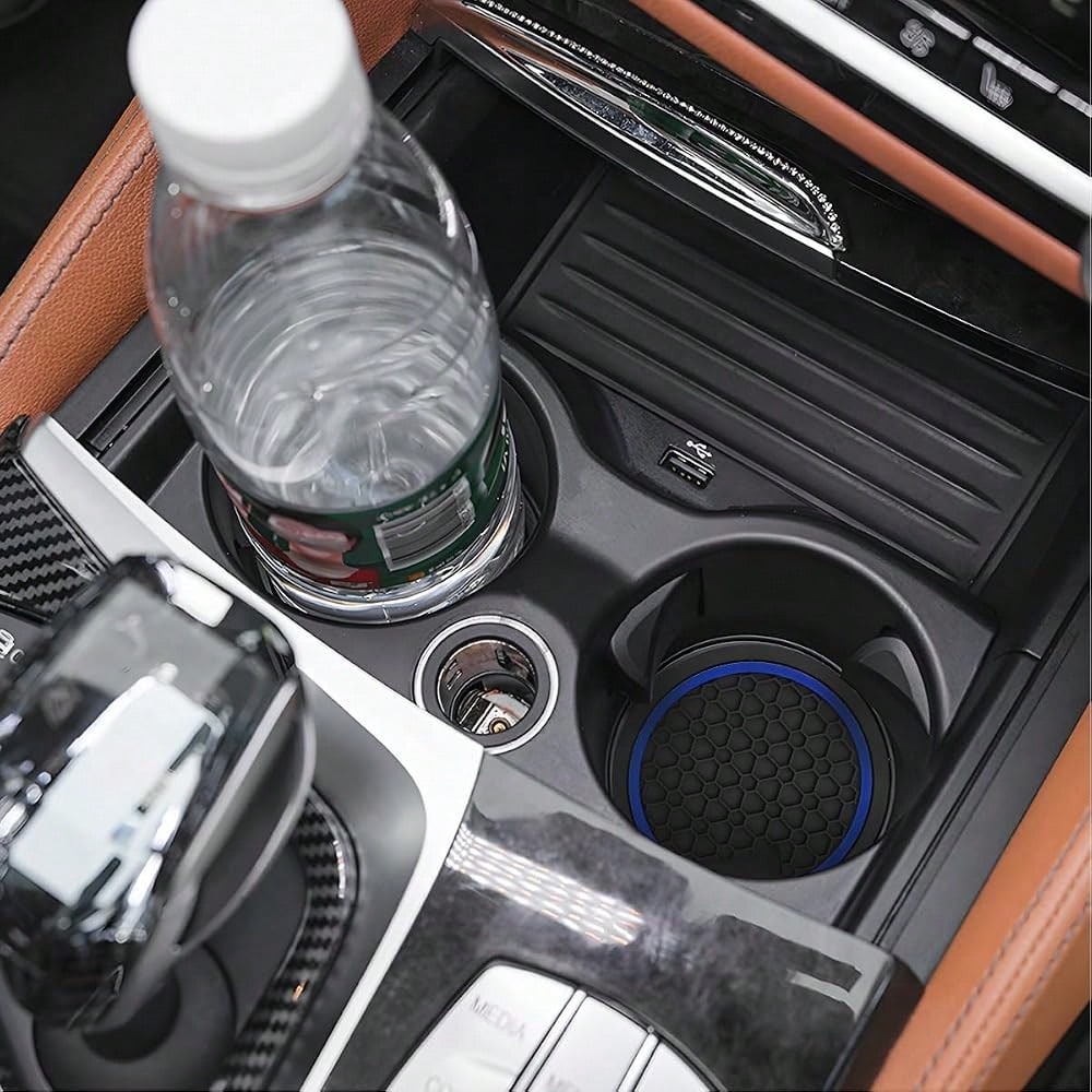 Car Cup Holder Coasters, 4PCS 2.75 Inch Anti Slip Vehicle Insert Water Bottle Coasters, Shockproof Dustproof Automotive Interior Drink