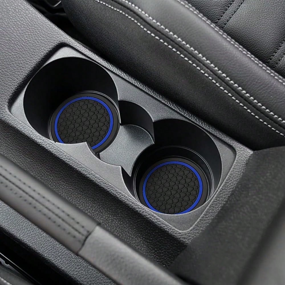 Car Cup Holder Coasters, 4PCS 2.75 Inch Anti Slip Vehicle Insert Water Bottle Coasters, Shockproof Dustproof Automotive Interior Drink