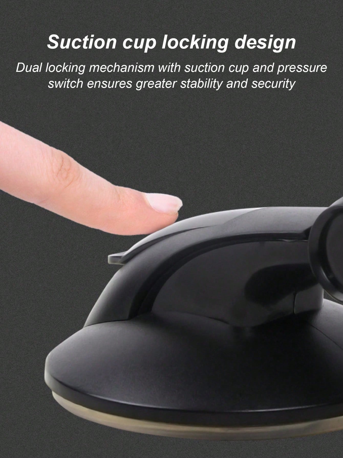 Car Dashboard Phone Holder- Universal Suction Cup With Gel Pad, 360 Degree Rotation, One-Click Locking Arm, Strong Stable Support, Reusable And Washable, Fits All Phones, Suitable For GPS Navigation