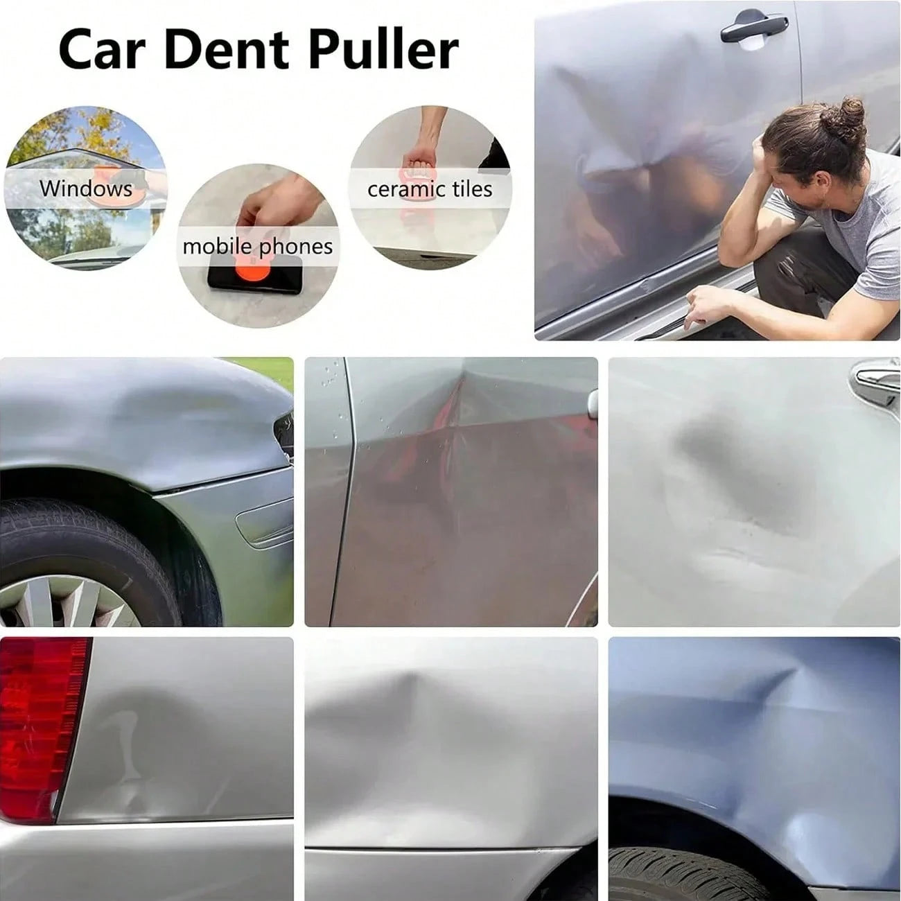 Car Dent Repair Puller Suction Cup Universal Bodywork Panel Sucker Vacuum Heavy Duty Glass Tile Lifter Repair Tools