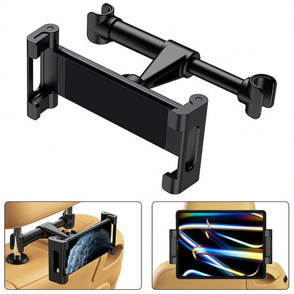 Car Headrest Tablet Holder, Backseat Tablet/Phone Mount Bracket, Fits 5.5-11 Inch Devices Compatible With IPad Pro 17 Air 16 14 13 12 Pro Max Plus, Galaxy Tab, Kindle Fire HD, 360° Rotation Adjustable