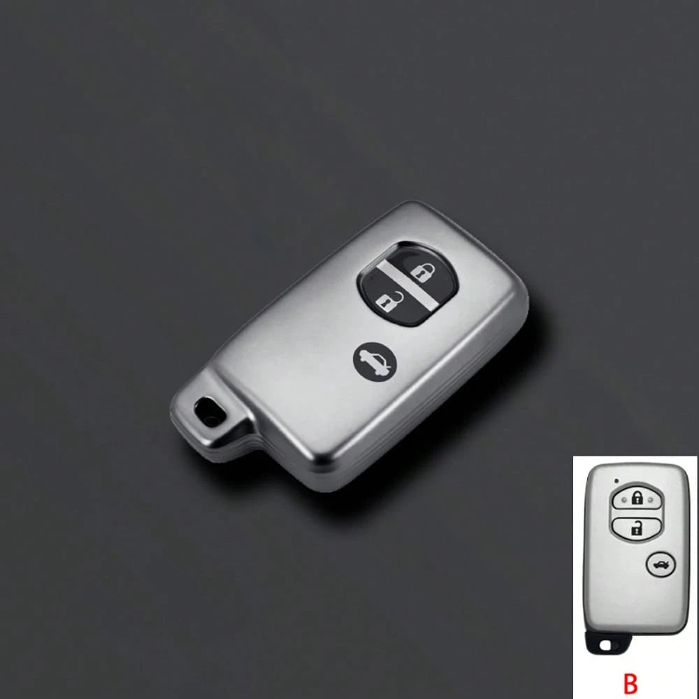 Car Key Cover Keychain Suitable For Camry, Prado, Corolla, Prius, Aqua, RAV4, Land Cruiser, Keyless Remote Fob 2013 2014 Series Accessories