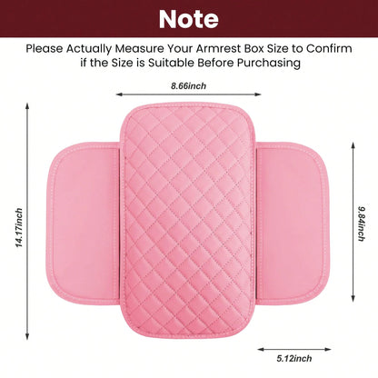 Car Middle Center Console Cover With 2 Storage, Car Booster Pack,Universal Microfiber Leather Car Armrest Cover Cushion For For Most Vehicles, Memory Foam Comfort Stylish Leather Scratch-Resistant Car
