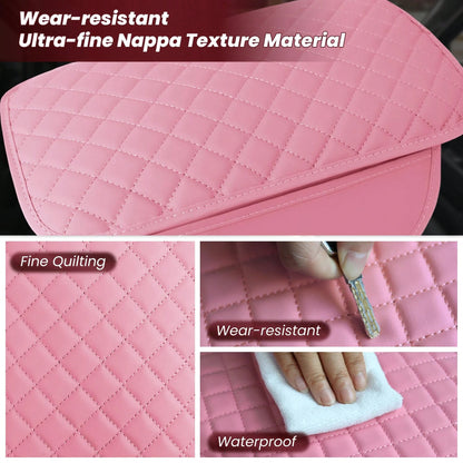 Car Middle Center Console Cover With 2 Storage, Car Booster Pack,Universal Microfiber Leather Car Armrest Cover Cushion For For Most Vehicles, Memory Foam Comfort Stylish Leather Scratch-Resistant Car
