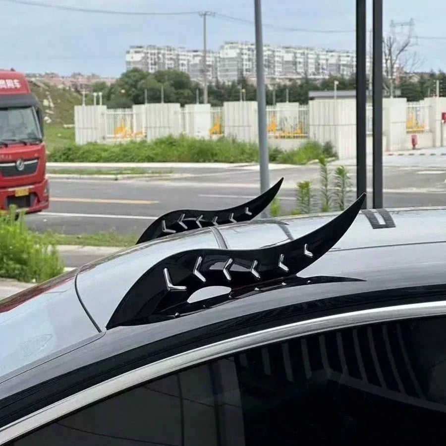 Car Plastic Dragon Horn Sticker, Wear-Resistant Anti-Scratch, Removable Without Residue, Universal Car Personalized Creative Decorative Sticker, Car Exterior Decoration Accessories