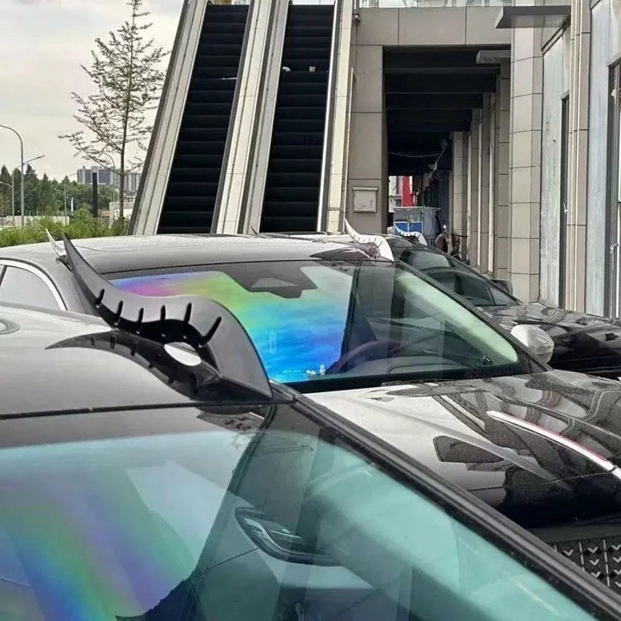 Car Plastic Dragon Horn Sticker, Wear-Resistant Anti-Scratch, Removable Without Residue, Universal Car Personalized Creative Decorative Sticker, Car Exterior Decoration Accessories
