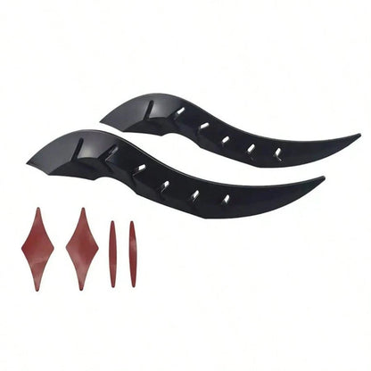 Car Plastic Dragon Horn Sticker, Wear-Resistant Anti-Scratch, Removable Without Residue, Universal Car Personalized Creative Decorative Sticker, Car Exterior Decoration Accessories
