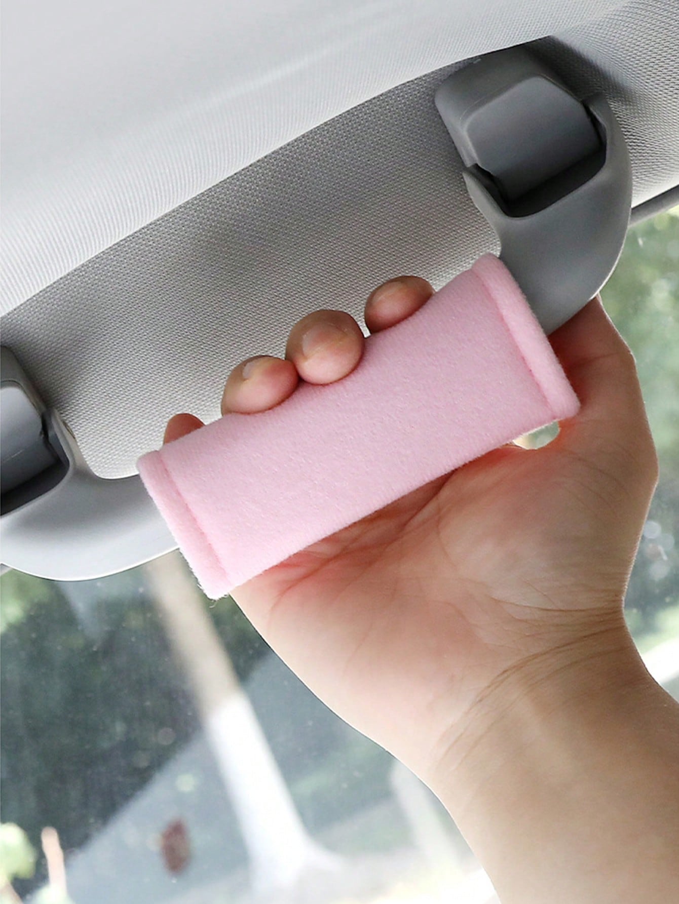 Car Roof Handle Protective Cover, Plush Interior Armrest Non-Slip Sweat-Absorbing Handle Sleeve, Universal Car Interior Decor Accessory