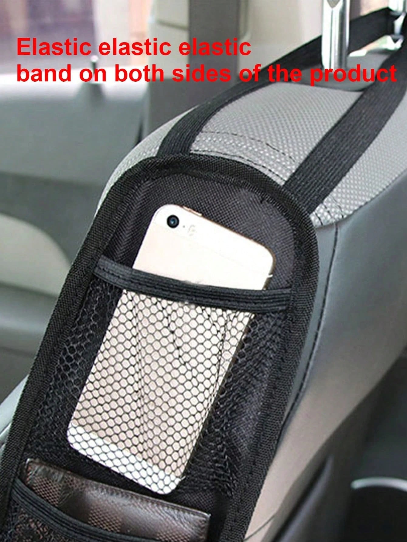 Car Seat Storage Hanging Bag, Multi-Pocket Seat Side Organizer, Car Multifunctional Storage Mesh Net Pocket, Can Hold Mobile Phone, Wallet, Glasses, Suitable For Cars, SUVs, Trucks