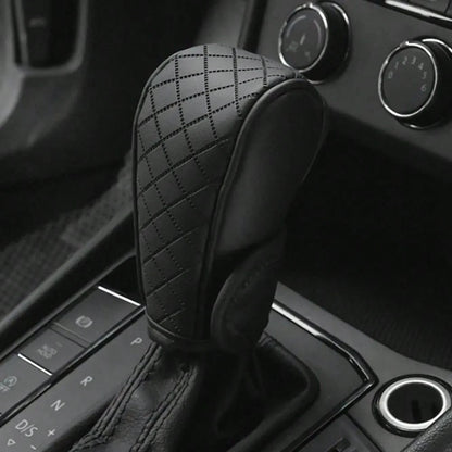 Car Shift Handle Cover PU Leather Non-Slip Wear-Resistant Shift Knob Decoration Protective Cover Universal Car Interior Accessories