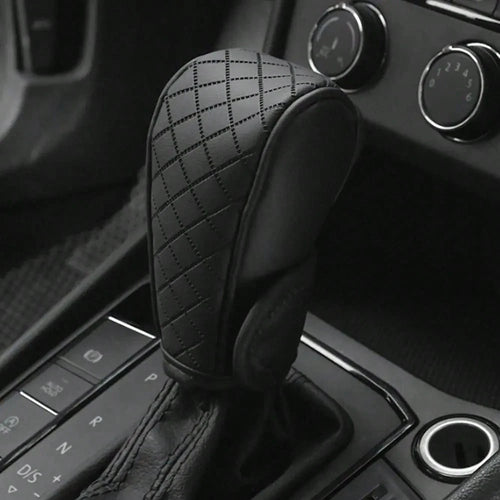 Car Shift Handle Cover PU Leather Non-Slip Wear-Resistant Shift Knob Decoration Protective Cover Universal Car Interior Accessories