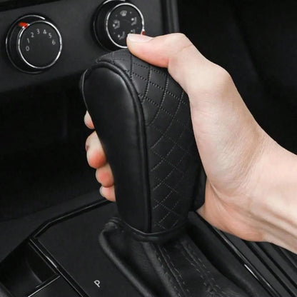 Car Shift Handle Cover PU Leather Non-Slip Wear-Resistant Shift Knob Decoration Protective Cover Universal Car Interior Accessories