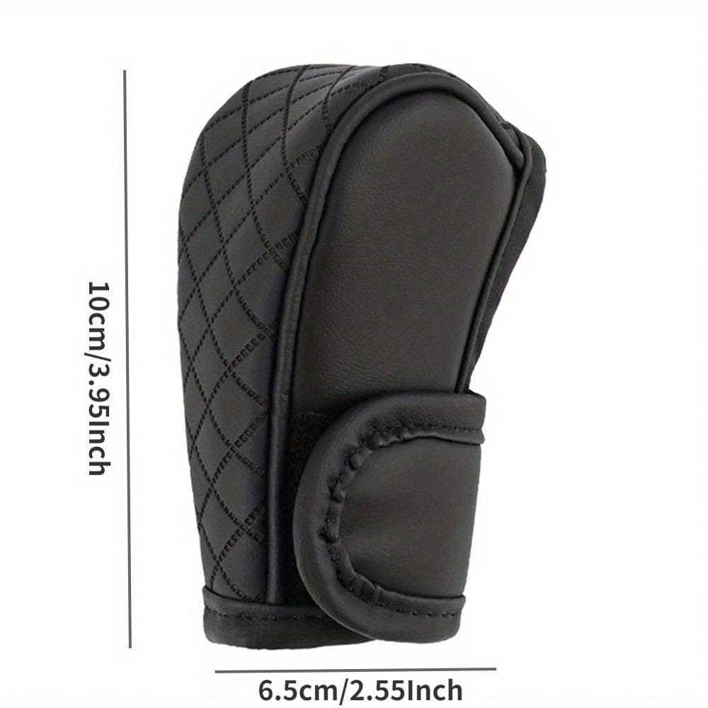 Car Shift Handle Cover PU Leather Non-Slip Wear-Resistant Shift Knob Decoration Protective Cover Universal Car Interior Accessories
