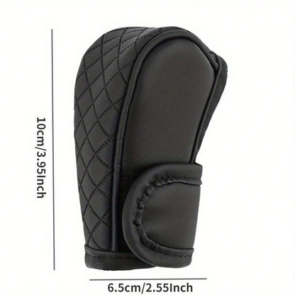 Car Shift Handle Cover PU Leather Non-Slip Wear-Resistant Shift Knob Decoration Protective Cover Universal Car Interior Accessories