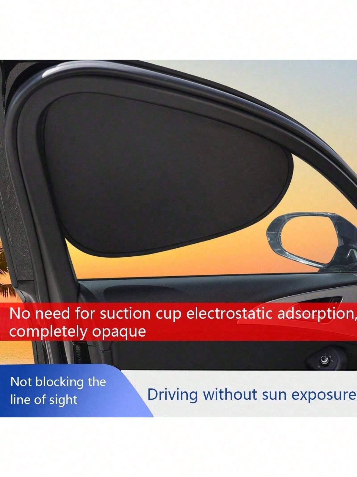 Car Static Adsorption Sunshade, Anti-UV Heat Insulation Sun Curtain, Car Window Curtain, Car Sun Visor
