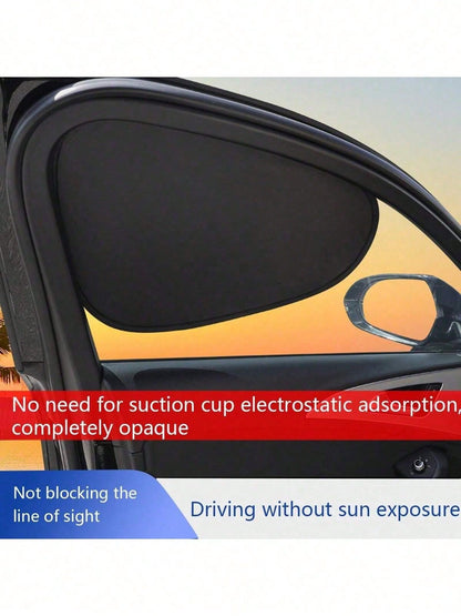 Car Static Adsorption Sunshade, Anti-UV Heat Insulation Sun Curtain, Car Window Curtain, Car Sun Visor
