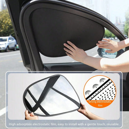 Car Static Adsorption Sunshade, Anti-UV Heat Insulation Sun Curtain, Car Window Curtain, Car Sun Visor