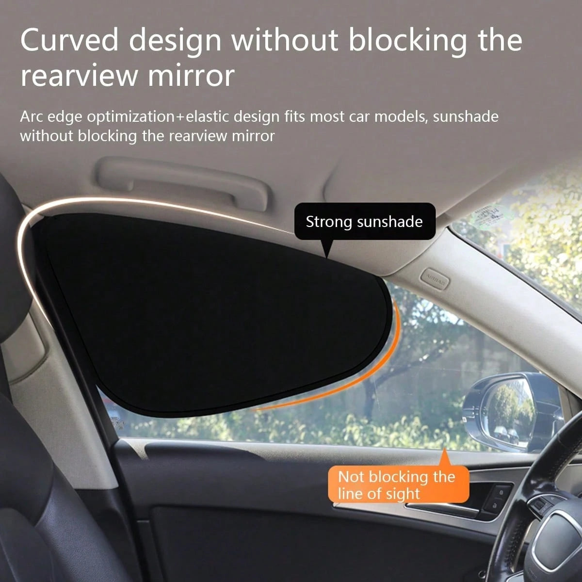 Car Static Adsorption Sunshade, Anti-UV Heat Insulation Sun Curtain, Car Window Curtain, Car Sun Visor