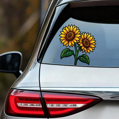 Car Stickers And Decals, Car Window Decals Vinyl, Sunflower Flower Design Pattern Print, Automotive Decals,Funny Bumper Stickers