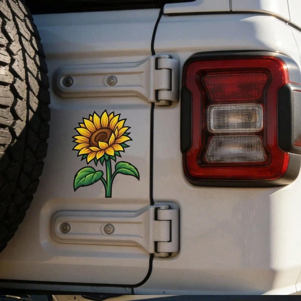 Car Stickers And Decals, Car Window Decals Vinyl, Sunflower Flower Design Pattern Print, Automotive Decals,Funny Bumper Stickers