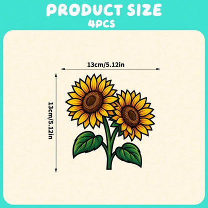 Car Stickers And Decals, Car Window Decals Vinyl, Sunflower Flower Design Pattern Print, Automotive Decals,Funny Bumper Stickers