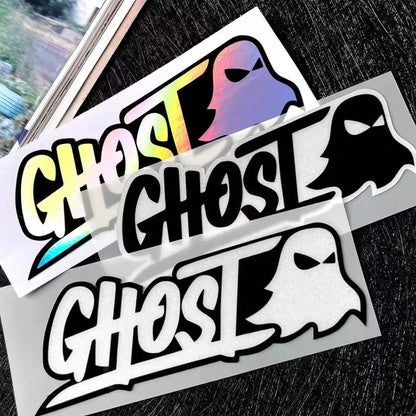 Car Stickers Cute Ghost Decorations Car Body Stickers Motorcycle Helmets Laser Reflective Creative Shading Scratches