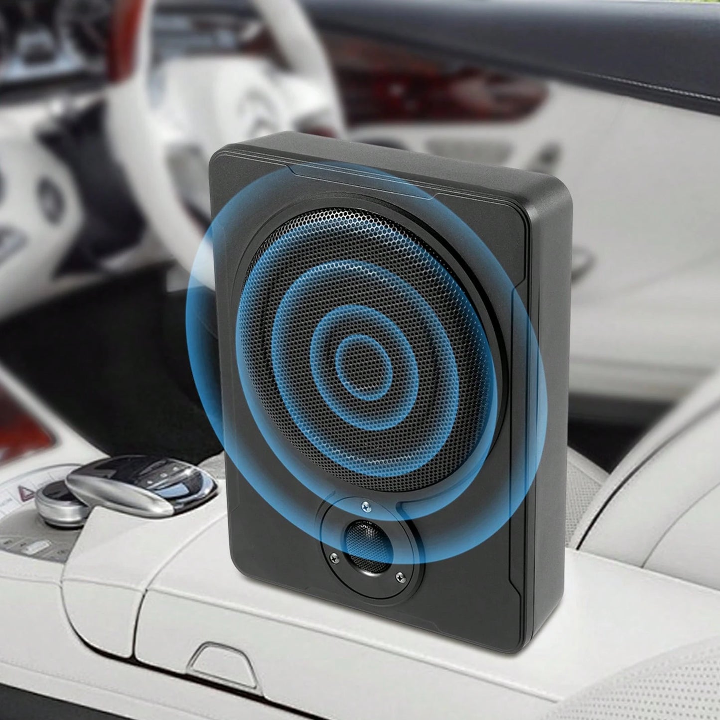 Car Subwoofer, 8 Inch 6,00W Ultra Thin Car Subwoofer Slim Metal Cover 12V
