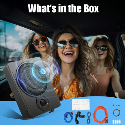 Car Subwoofer, 8 Inch 6,00W Ultra Thin Car Subwoofer Slim Metal Cover 12V