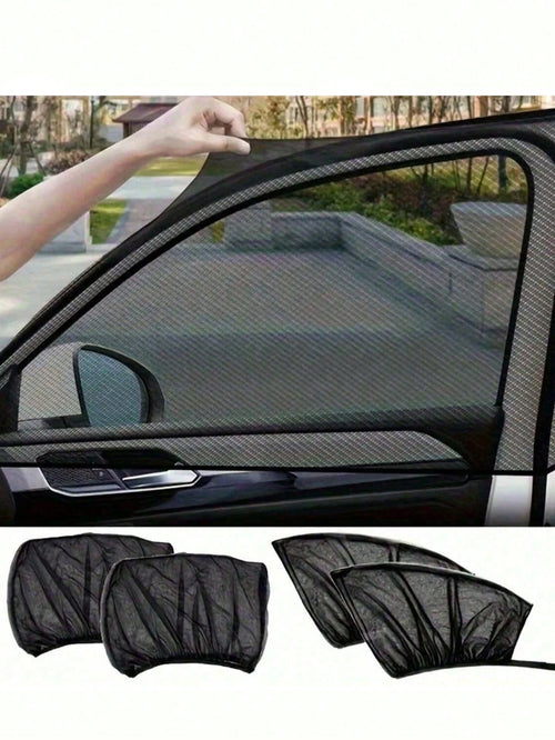 Car Sun Shade, Essential Sun Protection Window Curtain, Mosquito Net, Heat Insulation UV Protection Window Film, Suitable For Sedan And SUV. Car Sun Visor, Car Accessories, Holiday And Birthday Gift.