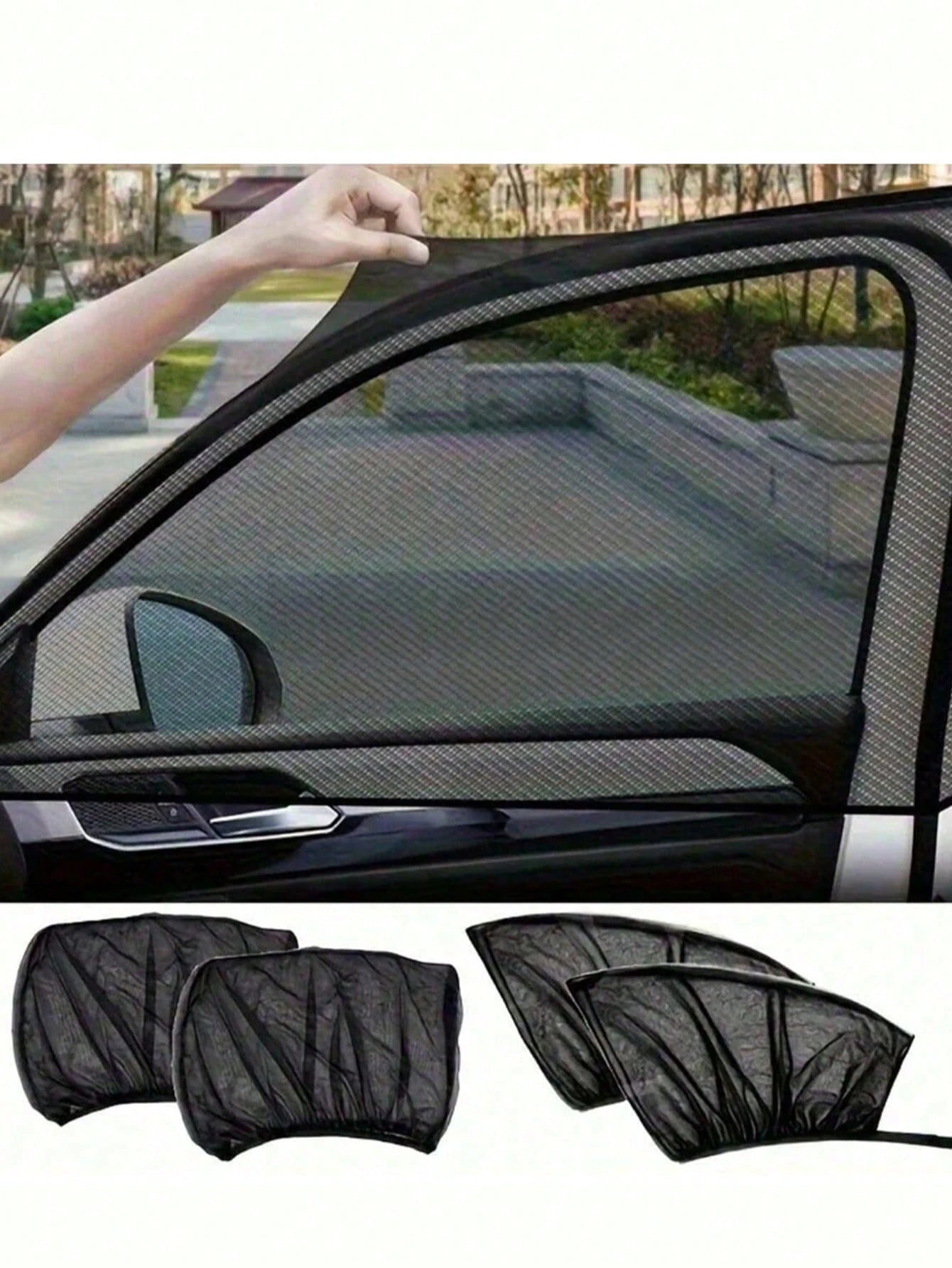 Car Sun Shade, Essential Sun Protection Window Curtain, Mosquito Net, Heat Insulation UV Protection Window Film, Suitable For Sedan And SUV. Car Sun Visor, Car Accessories, Holiday And Birthday Gift.