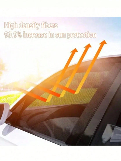 Car Sun Shade, Essential Sun Protection Window Curtain, Mosquito Net, Heat Insulation UV Protection Window Film, Suitable For Sedan And SUV. Car Sun Visor, Car Accessories, Holiday And Birthday Gift.