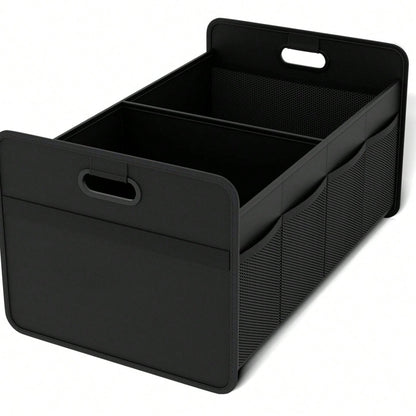 Car Trunk Organizer, Foldable Organizer For Car, Automotive Consoles & Organizers, Storage With Reinforced Handles (Small, Black)