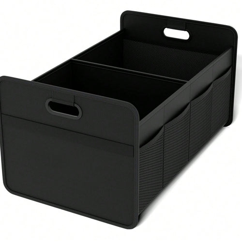 Car Trunk Organizer, Foldable Organizer For Car, Automotive Consoles & Organizers, Storage With Reinforced Handles (Small, Black)