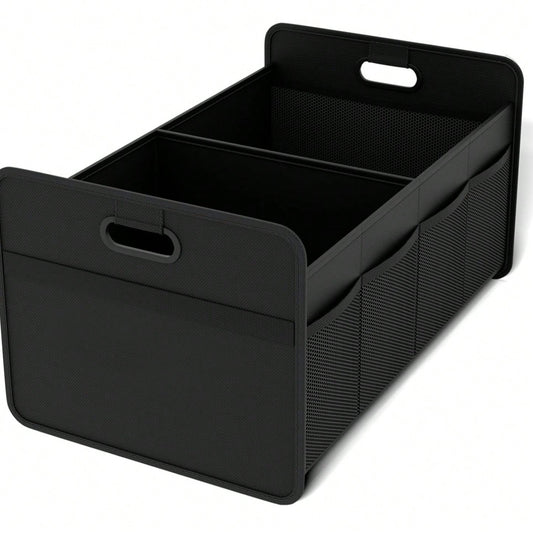 Car Trunk Organizer, Foldable Organizer For Car, Automotive Consoles & Organizers, Storage With Reinforced Handles (Small, Black)