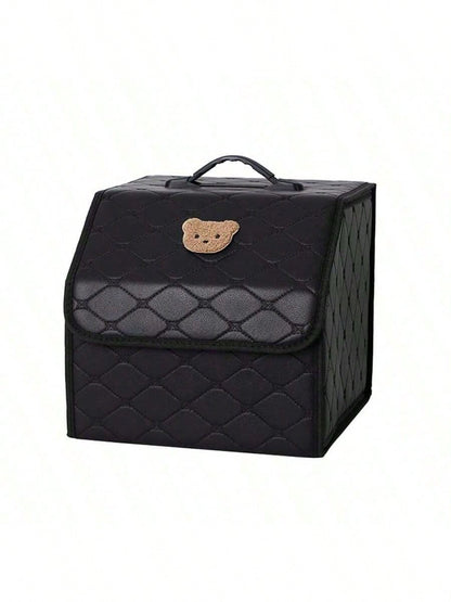 Car Trunk Storage Box Leather Multifunctional Vehicle Foldable Storage Box Organizer Car Interior Accessories