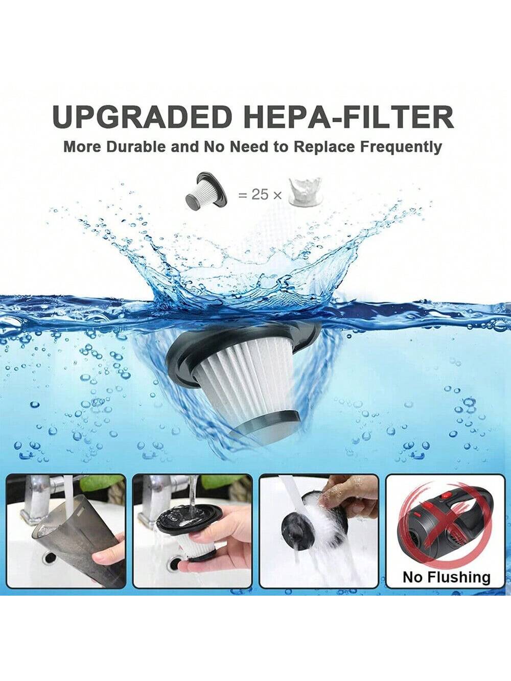 Car Vacuum, Portable Car Vacuum Cleaner 4000Pa, Small 120W Handheld Vacuum Cleaner, 3.28Ft Corded, Car Accessories Kit For Car Interior Cleaning