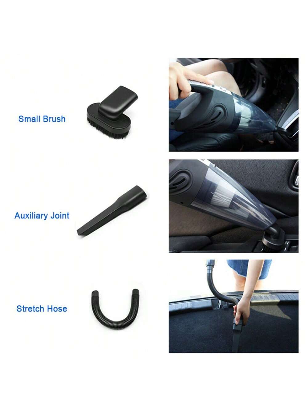 Car Vacuum, Portable Car Vacuum Cleaner 4000Pa, Small 120W Handheld Vacuum Cleaner, 3.28Ft Corded, Car Accessories Kit For Car Interior Cleaning