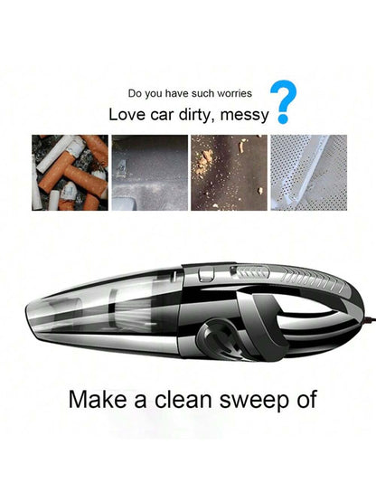 Car Vacuum, Portable Car Vacuum Cleaner 4000Pa, Small 120W Handheld Vacuum Cleaner, 3.28Ft Corded, Car Accessories Kit For Car Interior Cleaning