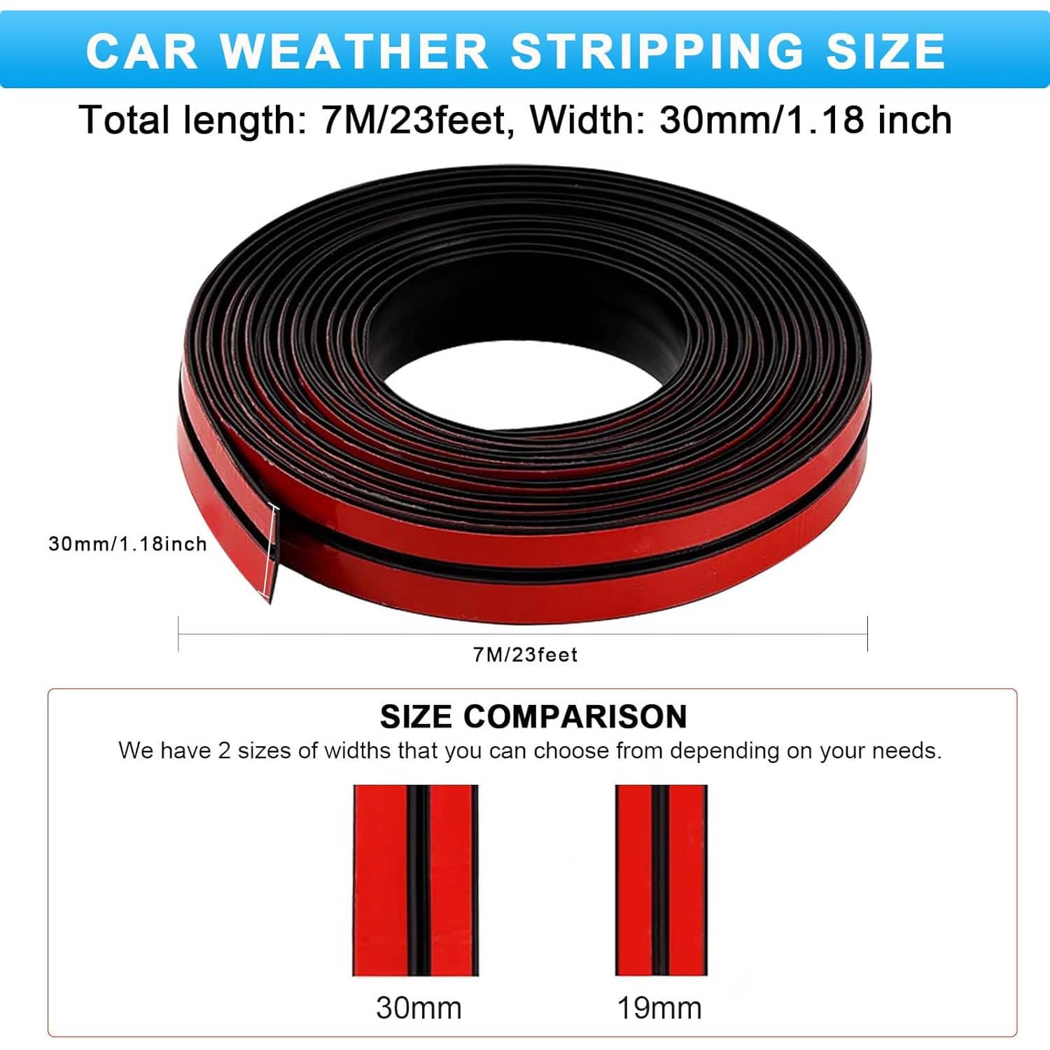 Car Weather Stripping, 30mm Windshield Rubber Seal For Car Front Rear Windshield Trim, Rubber Adhesive T Shape Sunroof Seal Cover Leak Sound Proofing